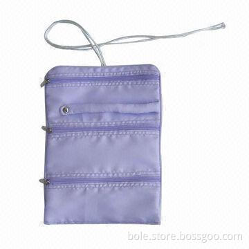 Jewelry Bag Made of Vinyl and Satin Lining, Suitable for Promotion and Gift Purpose